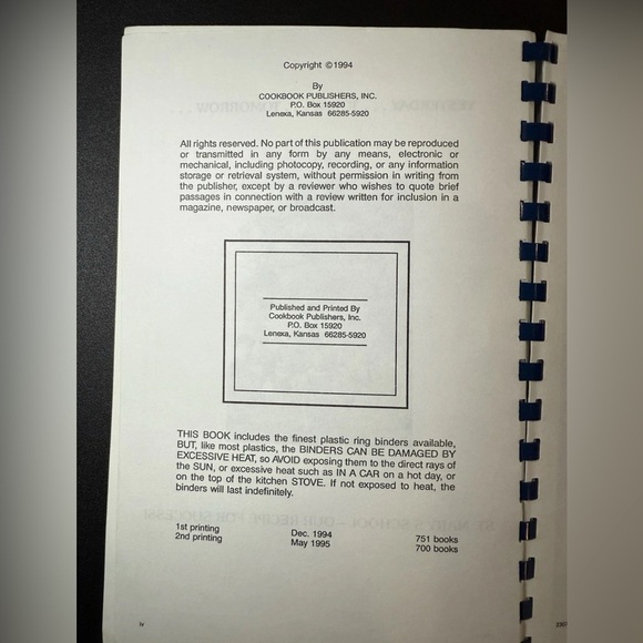 Vtg ST. Mary's School Parish Community Classy Cookin COOKBOOK 1995 Rochester NY - Picture 4 of 6
